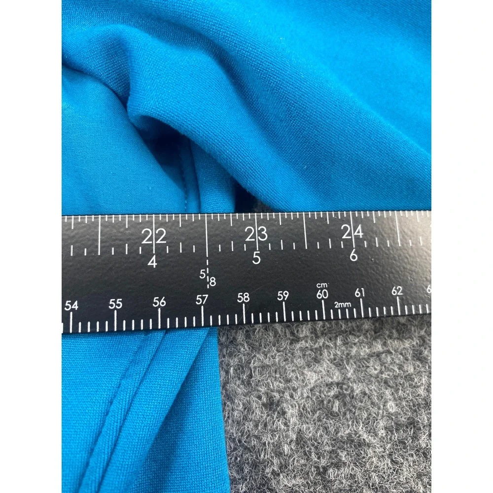 The North Face Full Zip Fleece Hoodie Mens Large Blue Hooded Jacket Chest Pocket
